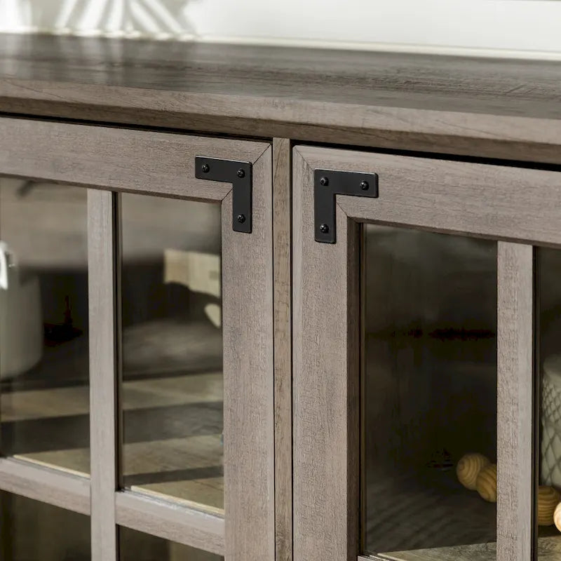 58-Inch Rustic 4-Door TV Stand