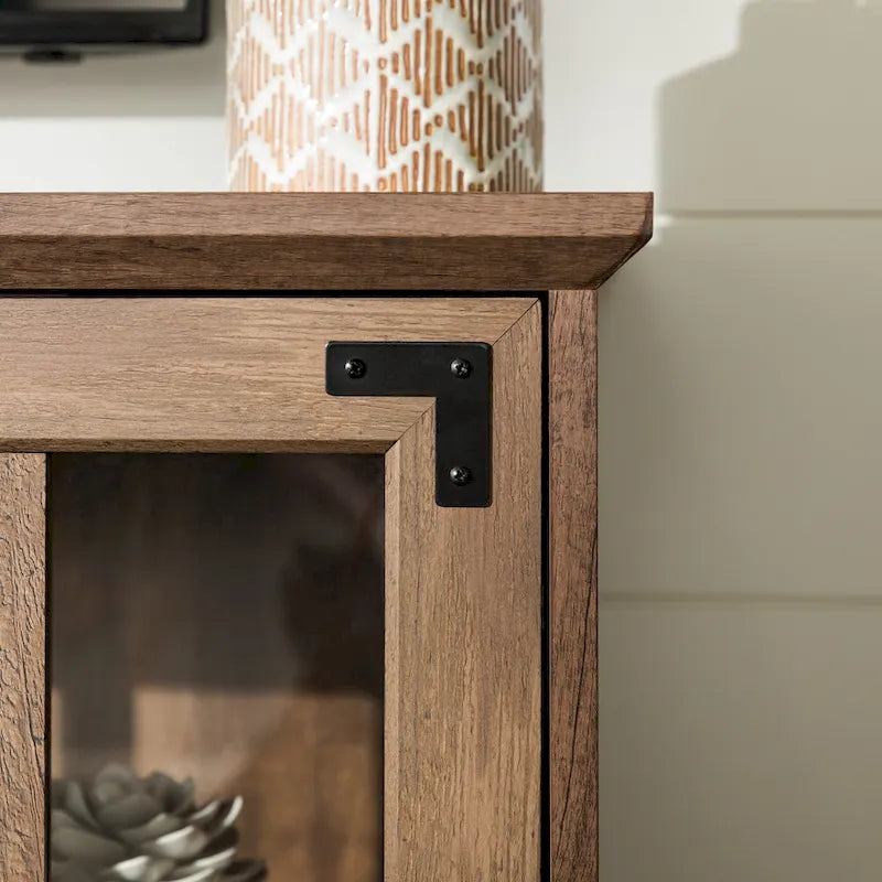 58-Inch Rustic 4-Door TV Stand