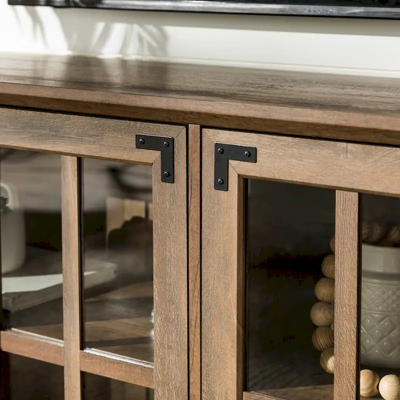 58-Inch Rustic 4-Door TV Stand