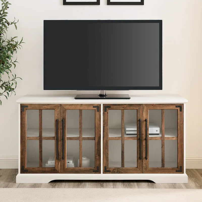 58-Inch Rustic 4-Door TV Stand