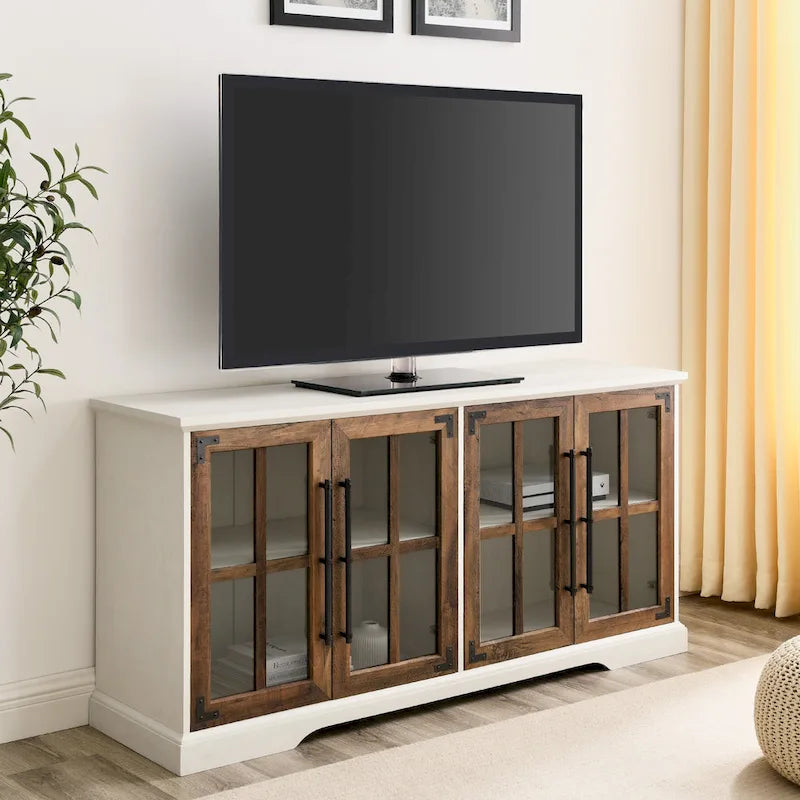 58-Inch Rustic 4-Door TV Stand