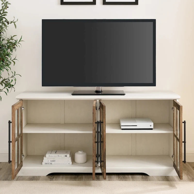 58-Inch Rustic 4-Door TV Stand