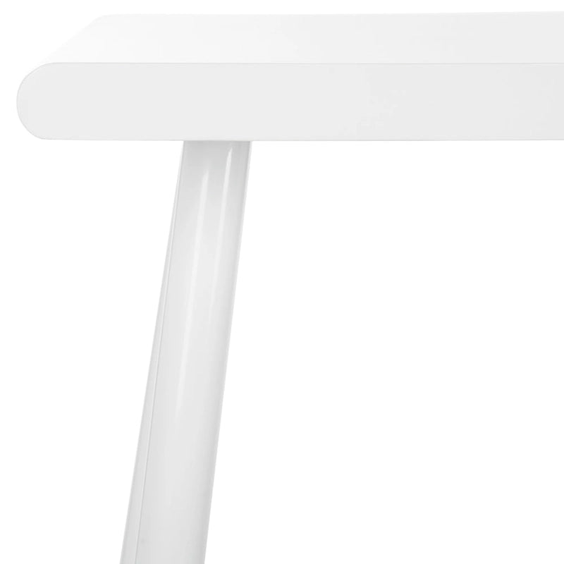 Mid Century Scandinavian White Two Drawer Desk