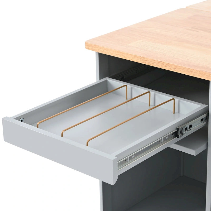 Kitchen Island With Drop Leaf(no include stool)