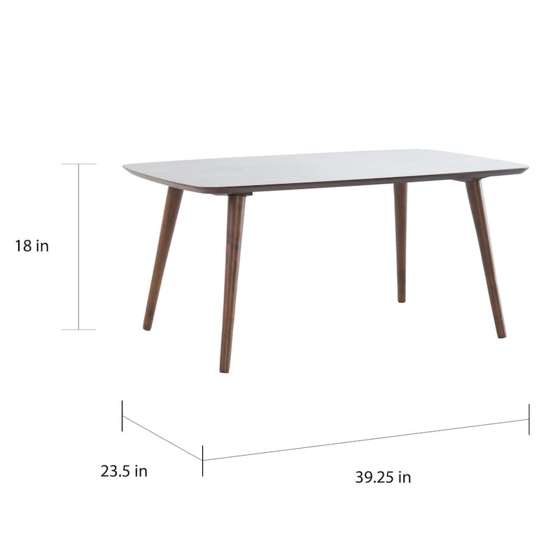 Mid-Century Wood Rectangle Coffee Table - 39.50L x 23.70W x 18.25H