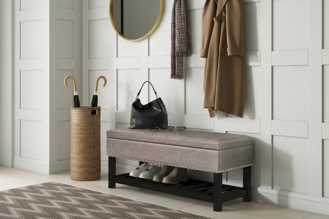 43 Inch Wide Rectangle Ottoman Bench - 43 W x 17 D x 19 H