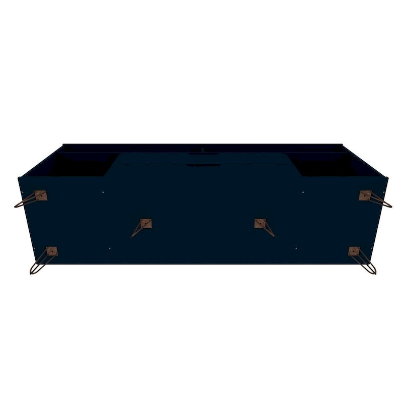 Manhattan Comfort Rockefeller 62.99 In. Metal Leg Media Cabinet Console