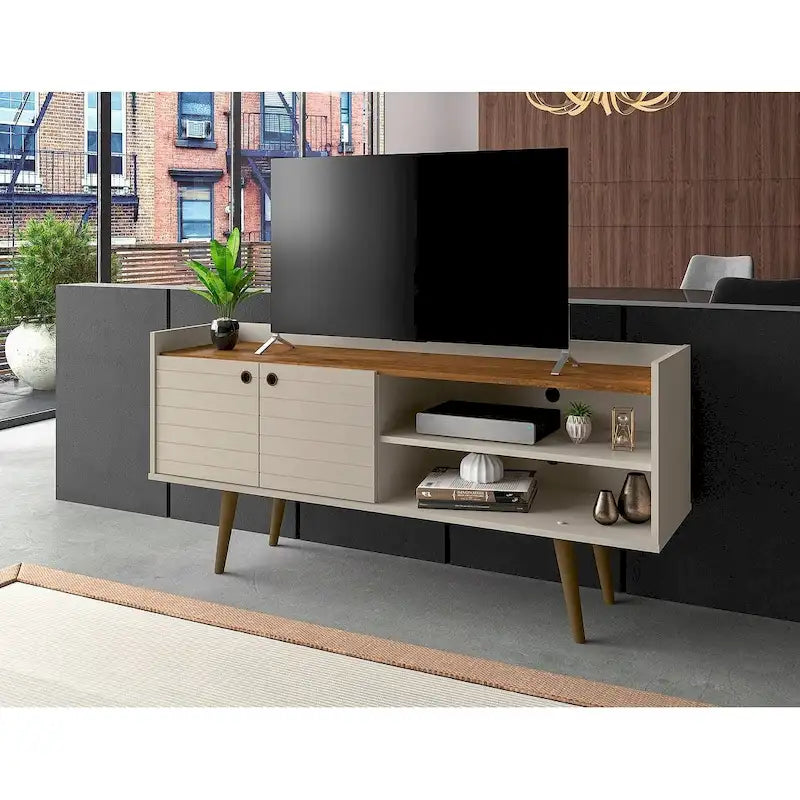 Manhattan Comfort Bogart Mid Century Modern Media Cabinet Console