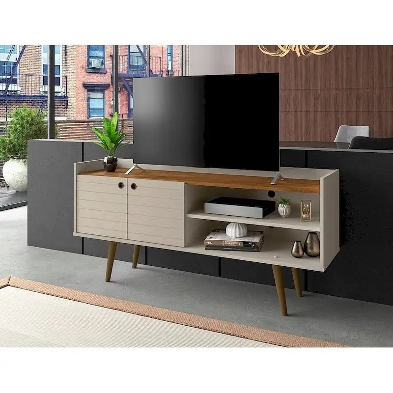 Manhattan Comfort Bogart Mid Century Modern Media Cabinet Console