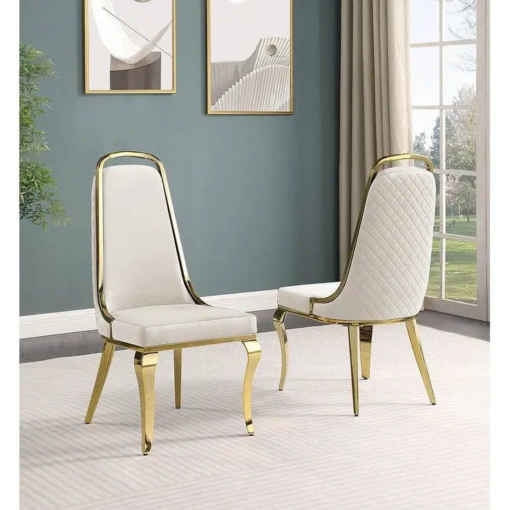 Best Quality Furniture Velvet Side Chairs (Set of 2)