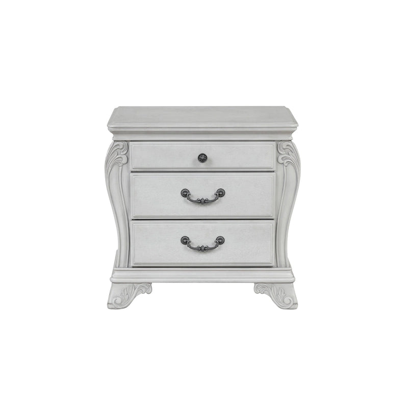 Mist Gray 4-Piece Bedroom Set with Nightstand