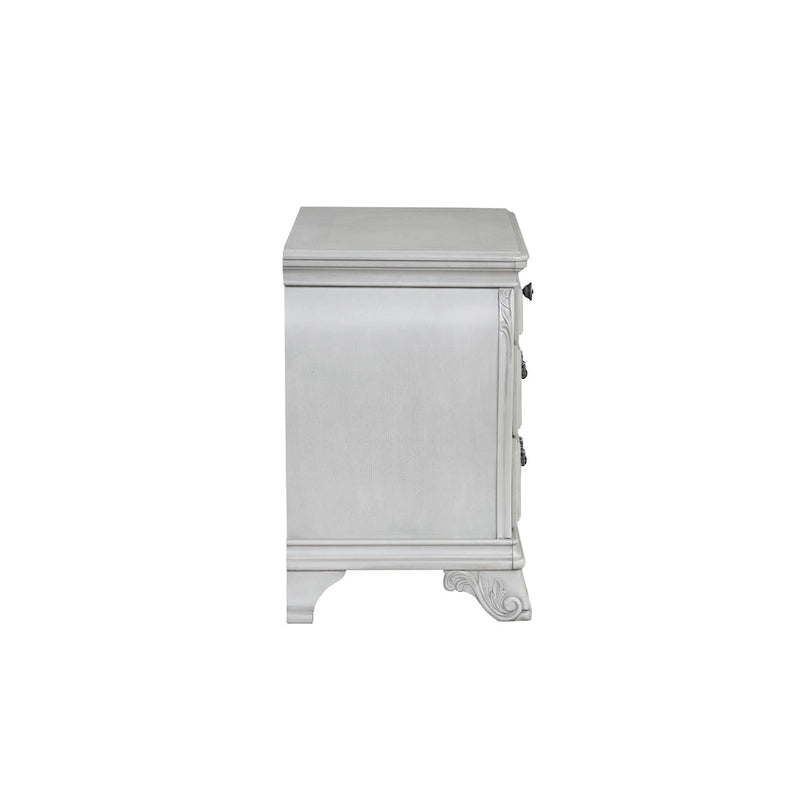 Mist Gray 4-Piece Bedroom Set with Nightstand