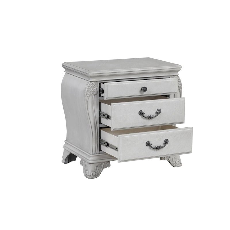 Mist Gray 4-Piece Bedroom Set with Nightstand