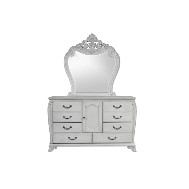 Mist Gray 4-Piece Bedroom Set with Nightstand