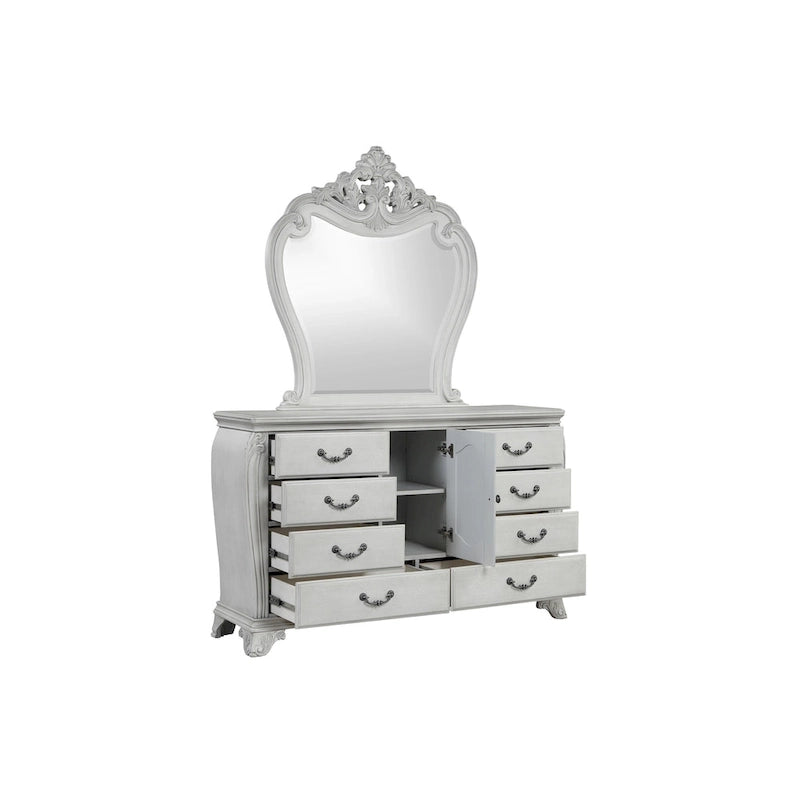 Mist Gray 4-Piece Bedroom Set with Nightstand