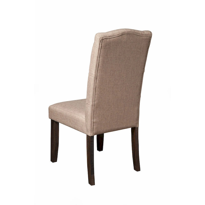 Set of 2 Button Tufted Parson Chairs - Salvaged Grey - 19.5Wx24Dx41H