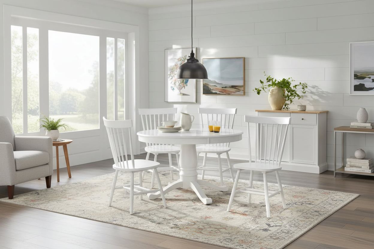Simple Living Kale 5-piece White Dining Set