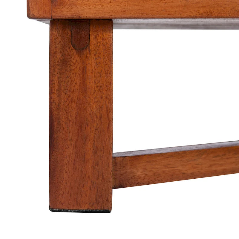 2-Drawer Rattan Accent Table Nightstand