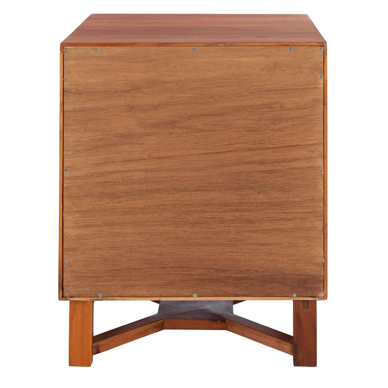 2-Drawer Rattan Accent Table Nightstand