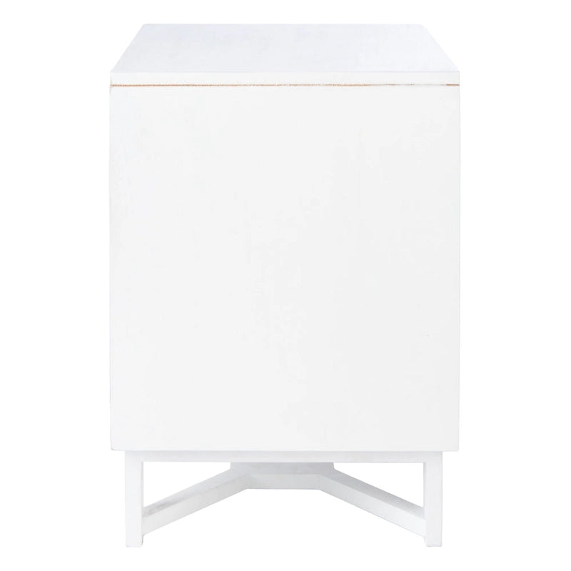 2-Drawer Rattan Accent Table Nightstand