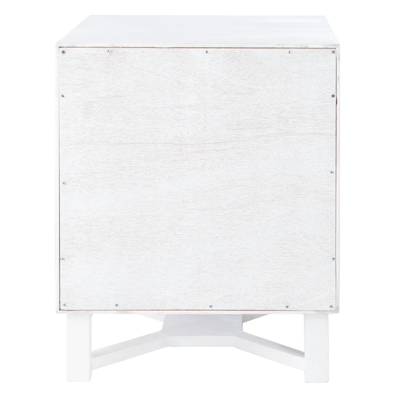 2-Drawer Rattan Accent Table Nightstand