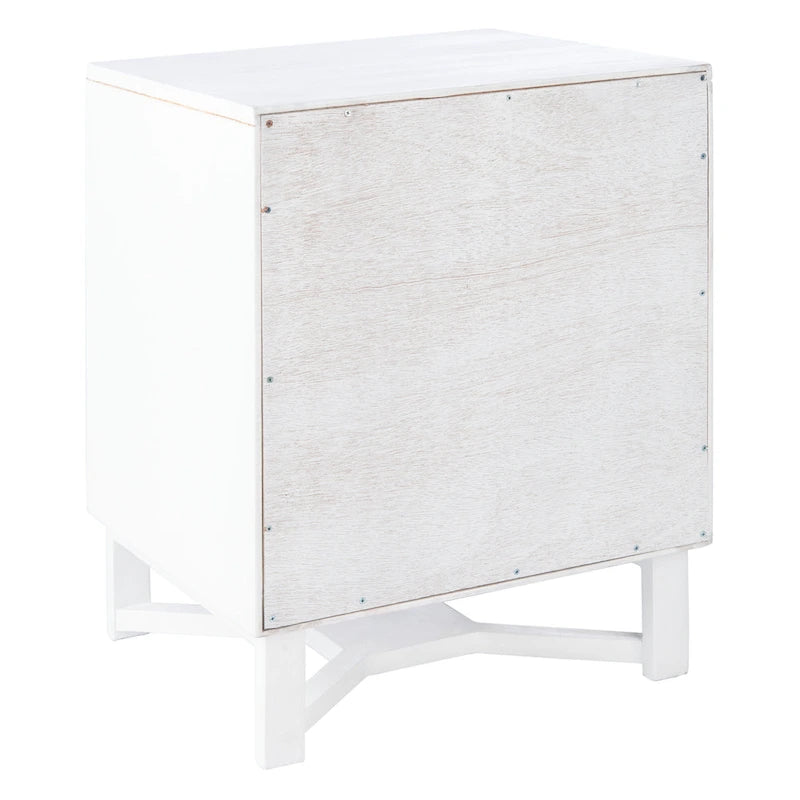 2-Drawer Rattan Accent Table Nightstand