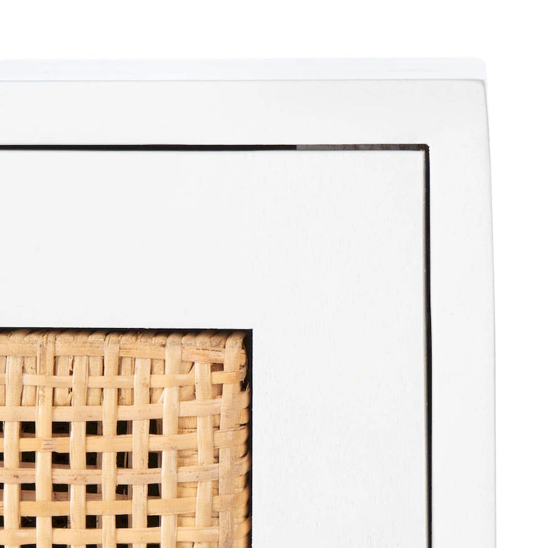2-Drawer Rattan Accent Table Nightstand