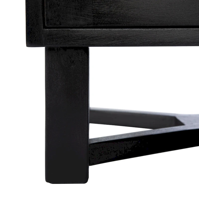 2-Drawer Rattan Accent Table Nightstand
