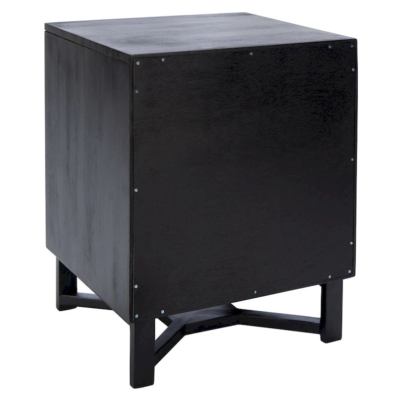 2-Drawer Rattan Accent Table Nightstand