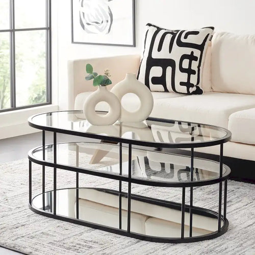 3-Shelf Coffee Table - 42 L x 21 D x 17 H - 42Wx21Dx17H