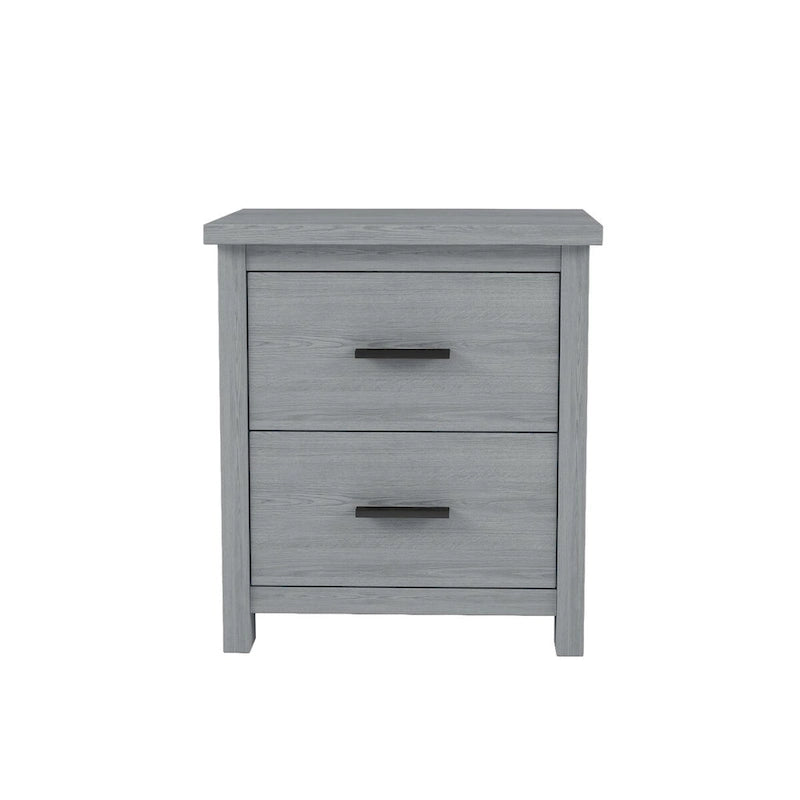 4-Pieces Bedroom Sets Queen Size Wooden Bed with 2 Nightstands and 1 Dresser