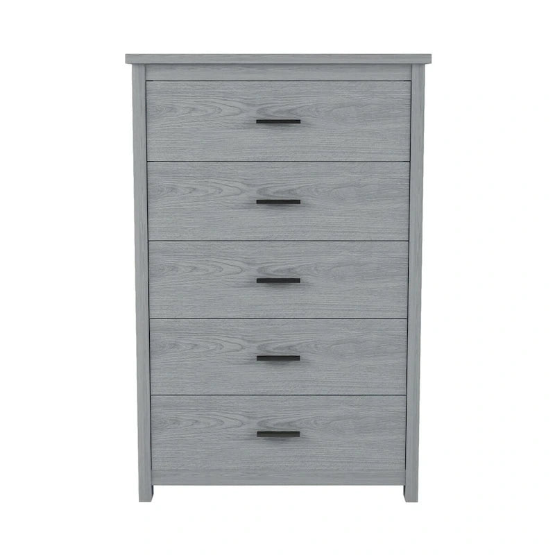 4-Pieces Bedroom Sets Queen Size Wooden Bed with 2 Nightstands and 1 Dresser