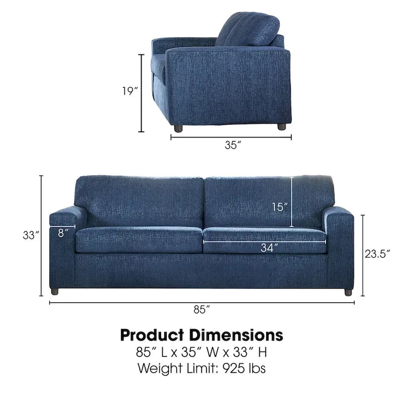 Cushion Back Sofa, Made in USA