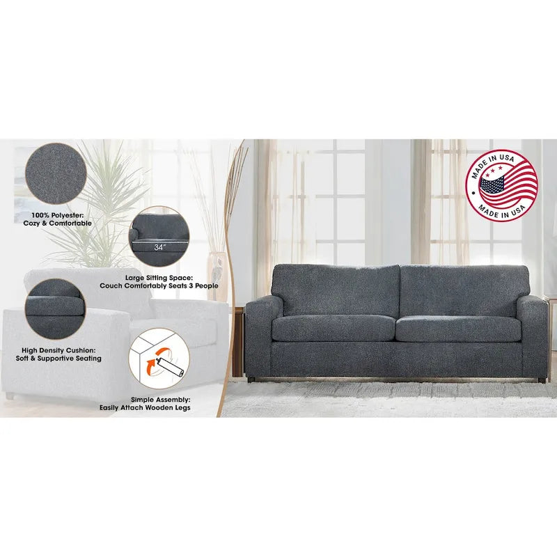 Cushion Back Sofa, Made in USA
