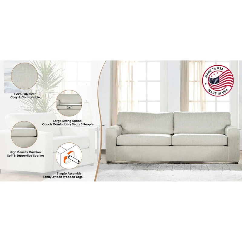 Cushion Back Sofa, Made in USA