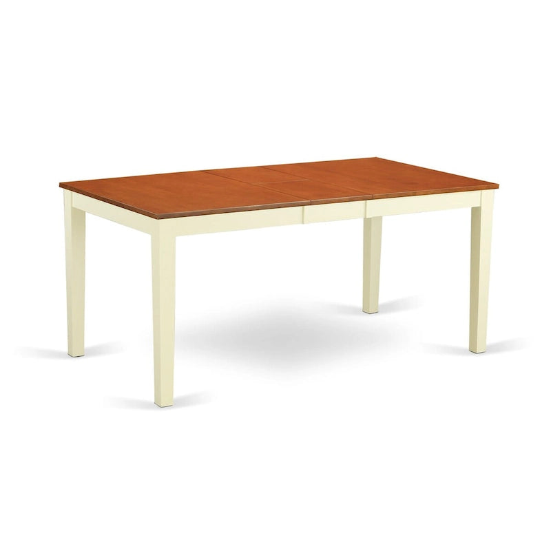Nicoli Modern Dining Table - Rectangle Kitchen Table Top with Butterfly Leaf (Finish Color Options)