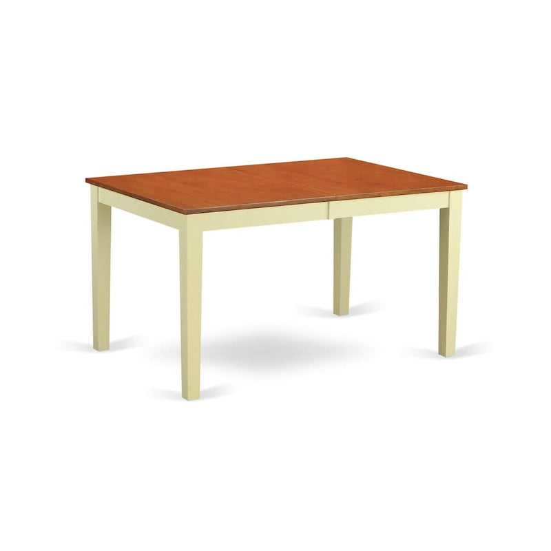 Nicoli Modern Dining Table - Rectangle Kitchen Table Top with Butterfly Leaf (Finish Color Options)