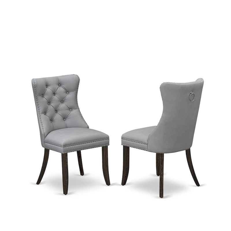 East West Furniture Dining Table Set Consists of a Rectangle Wooden Table and Parson Chairs, Jacobean (Pieces Options)