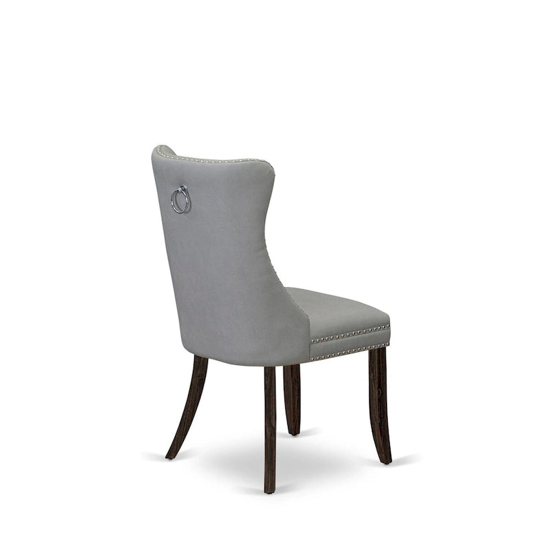 East West Furniture Dining Table Set Consists of a Rectangle Wooden Table and Parson Chairs, Jacobean (Pieces Options)