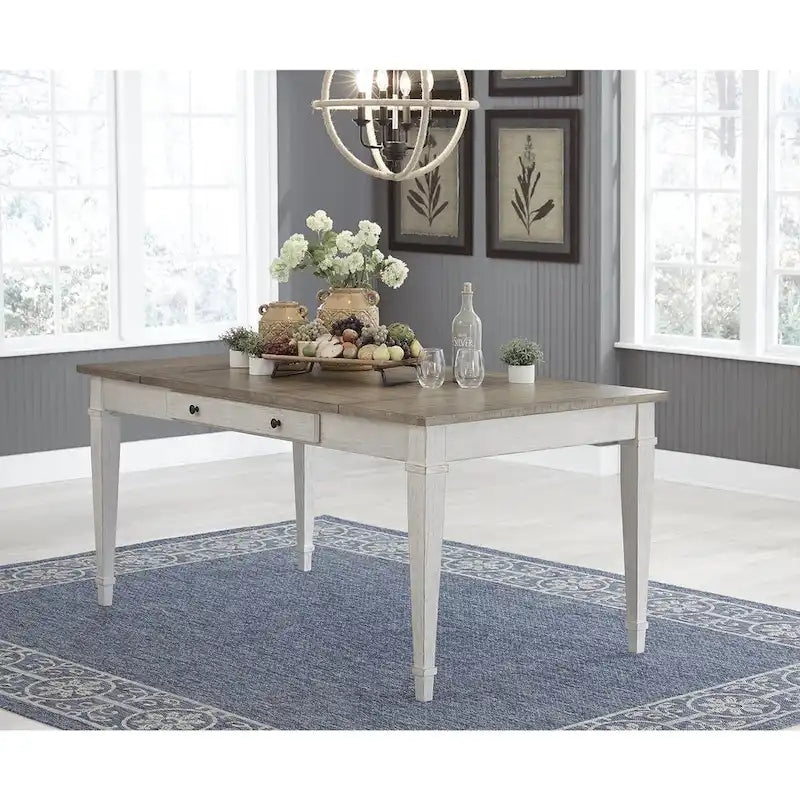 Skempton White / Light Brown 5-Piece Dining Package