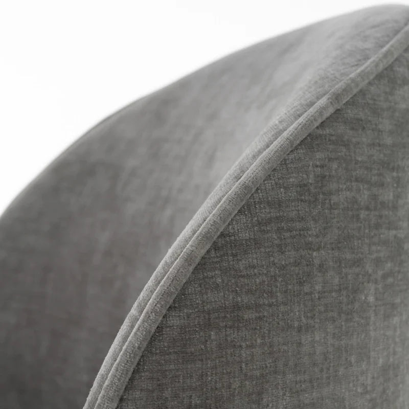 Modern Dove Grey Fabric Swivel Dining Chair